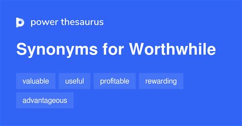 worthwhile thesaurus